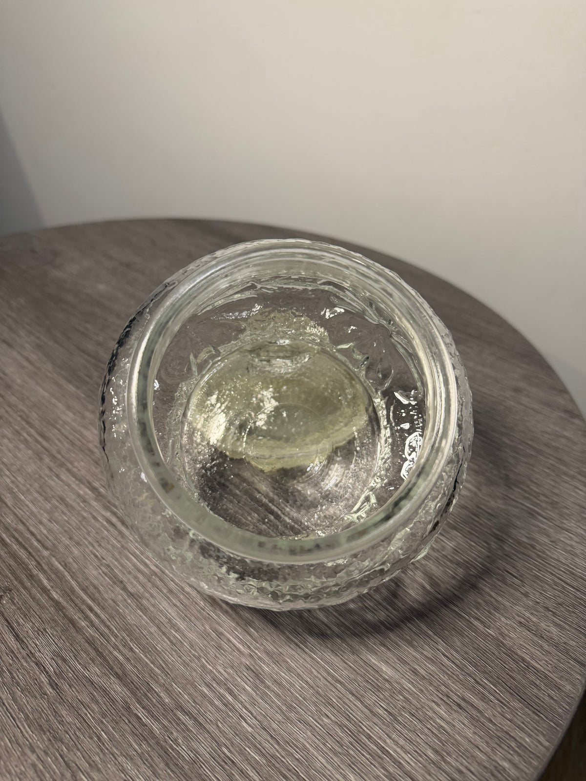 Vintage Textured Pressed Glass Lidded Jar