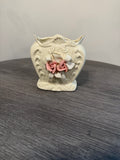 Cream porcelain rose planter