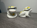 Vintage 1980 Avon Ceramarte Frog Salt and Pepper Shakers-Brazil-Pair