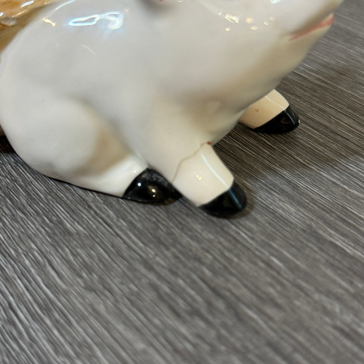 Vintage 1983 Howard Kaplan’s French Country Store Pig Basket Spoon Rest– Japan